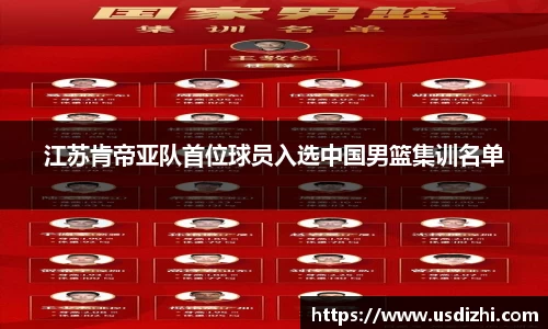 江苏肯帝亚队首位球员入选中国男篮集训名单