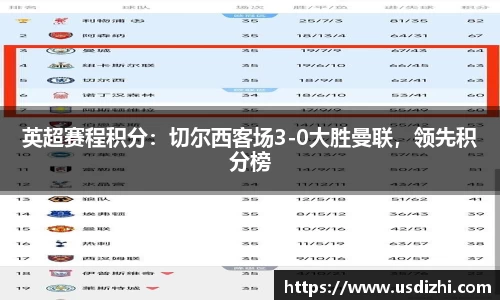 英超赛程积分：切尔西客场3-0大胜曼联，领先积分榜