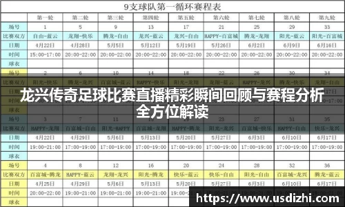 龙兴传奇足球比赛直播精彩瞬间回顾与赛程分析全方位解读